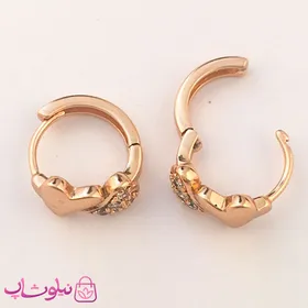 گوشواره زنانه حلقه‌ای ژوپینگ طرح قلب