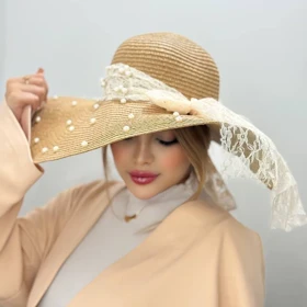 کلاه ساحلی مرواریددار پاپیون گیپور