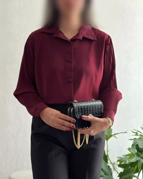 شومیز مجلسی آستین پلیسه