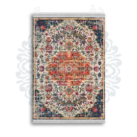 *جدید* فرشینه از جنس پارچه شانل مخمل ترک طرح فانتزی برند دفه کد 1878