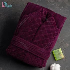 حوله تن پوش طرح تیلا رنگ بنفش