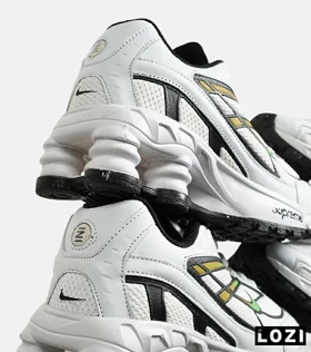 کفش کتانی مردانه سفید سبز نایک NIKE x SUPREME shox ride 2