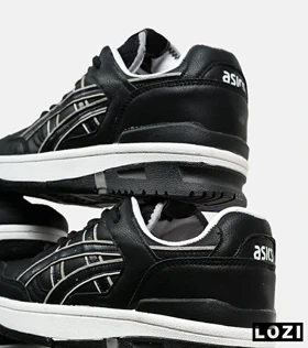 کفش کتانی مردانه مشکی سفید ASICS TIGER RUNNER II