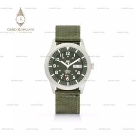 ساعت مچی سیکو خلبانی سبز بند برزنتی Seiko