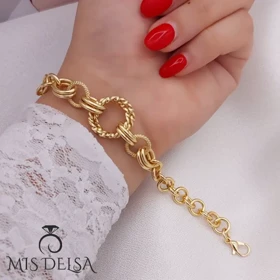 دستبند طرح طلا شین مدل 3 دایره