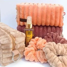 کیف لوازم آرایشی زنانه مدل فلامینگو طرح کرکره ای