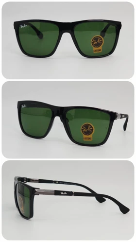 عینک آفتابی مردانه و زنانه ریبن Rayban Rb4328 ضد اشعه UV400 (فریم مشکی ، عدسی‌ها سبز)