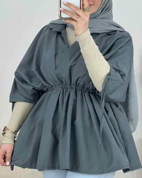 مانتو عروسکی کمر چین(2)کد3392