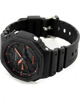 ساعت جی شاک 2100 مشکی عقربه نارنجی