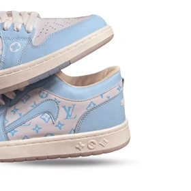 کفش لویی ویتون سفید آبی | کتانی louis vuitton x nike کد 288259