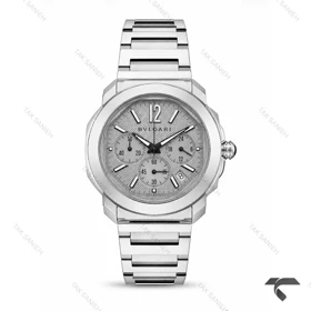 ساعت بولگاری مردانه Octo Roma کورنوگراف سیلور صفحه طوسی Bvlgari-10780-G