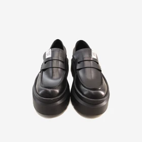 کفش تخت چرم زنانه مشکی مدل serene