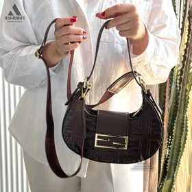 کیف زنانه فندی Fendi Mini Cookie Bag A01 (قهوه‌ای)