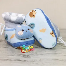 پاپوش جورابی مخمل مدل خرگوش آبی