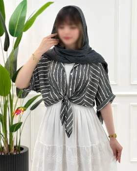 شومیز گره‌ای تک خامه دوزی