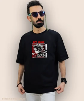 تیشرت لش مردانه و زنانه طرح شیطان کش شخصیت تانجیرو کد 937