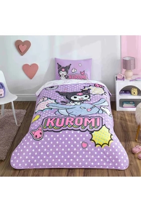 روتختی یک نفره Taç مدل Kuromi Smile پنبه پلی‌استر - چندرنگ