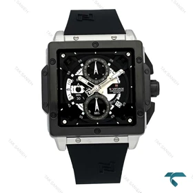 ناوی فورس NF8064 مردانه سه موتوره قاب سیلور زه مشکی NaviForce-7655-G