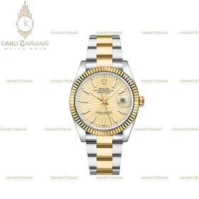 ساعت مچی رولکس دیت جاست سوئیسی بند اویستر صفحه طلایی Rolex Datejust