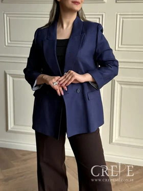 کت لینن آستین پاکتی