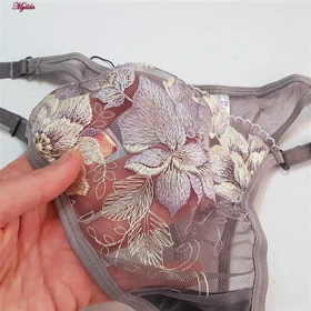 ست شورت و سوتین زنانه مدل فنردار نسکافه ای برتا کد 5100-2420-GP بسته 3 عددی
