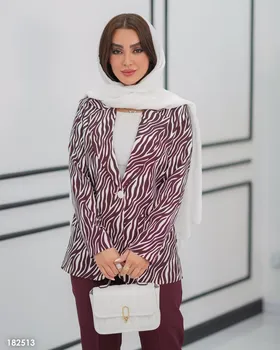 کت و شلوار طرح دار مدل آنابل کد 1825