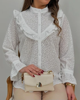 شومیز گیپور آستین عروسکی