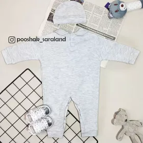 سرهمی نوزاد دخترانه طرح خرس و قلب رنگی
