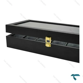 جعبه ساعت چرمی 12 تایی مشکی Watches-Box-12-7819-U