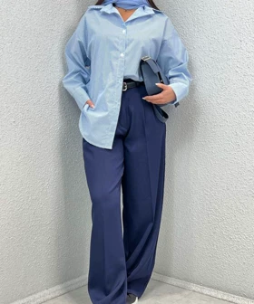 شومیز مانتویی راه راه