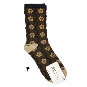 جوراب ساق بلند طرح جنگل نخی