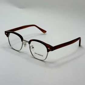 فریم عینک طبی بلوکات کلاب مستر برند جنتل مانستر دسته سیم کره ای قهوه ای