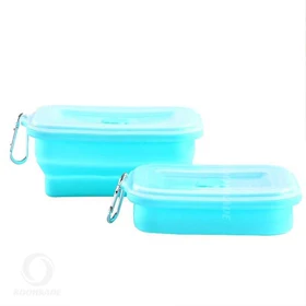 ظرف تاشو سیلیکونی 800 میل K80 (سبز آبی)