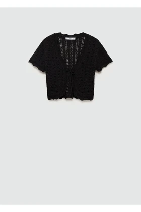 ژاکت کش باف پشمی زنانه mango