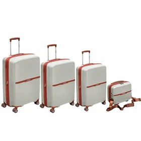 چمدان نشکن تراولگو مدل TRAVEL GO - TV7575 TRIP TIME SERIES سری 4 عددی ( به همراه چمدان آرایشی هدیه )