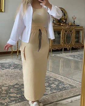 ست دو تیکه کراپ و دامن