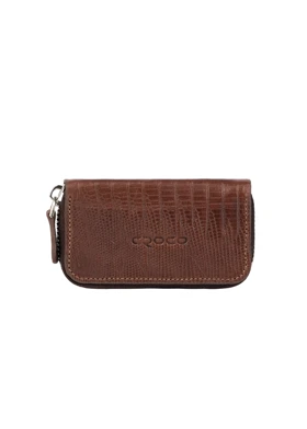 جاکلیدی چرم مدل اونیکس (قهوه ای)