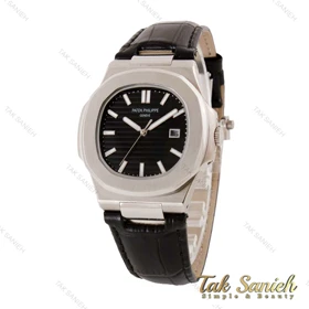 ساعت پتک فیلیپ ناتیلوس مردانه نقره ای بند چرم مشکی Patek-5003-L