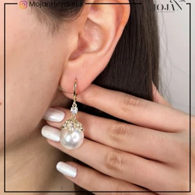 گوشواره صدفی مشابه طلا کد: sg460