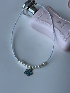 گردنبند گل ابی هیمه استایلیش