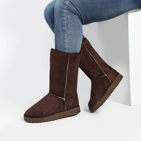 بوت و نیم بوت زنانه و دخترانه رنگ قهوه ای کد M765