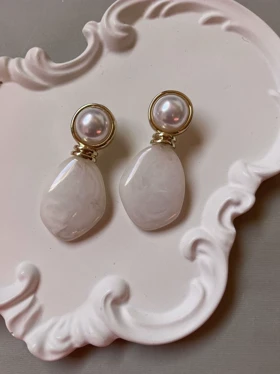 گوشواره سنگ و مروارید دفزمه