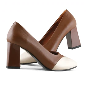 کفش پاشنهدار زنانه چرم یلسان مدل لیانا کد 642-HRM