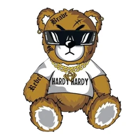 استیکر پارچه و لباس پاد آفرین مدل خرسی کد 3139