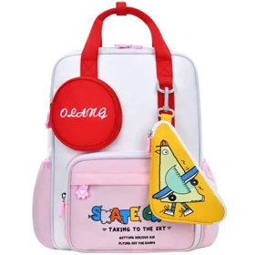 کیف کوله پشتی مدرسه اورجینال اولنگ OLANG 8033 (صورتی)