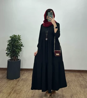 پیراهن مانتویی بلند آهو