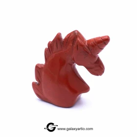 مجسمه تراش دست یونیکورن جاسپر سرخ 2