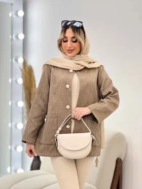 کت ژاکارد سر جیب دکمه