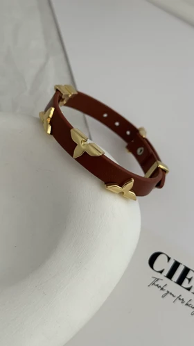 دستبند چرم LV brown