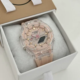 ساعت جی شاک زنانه صورتی پمپی 2100 G-SHOCK کد 1124